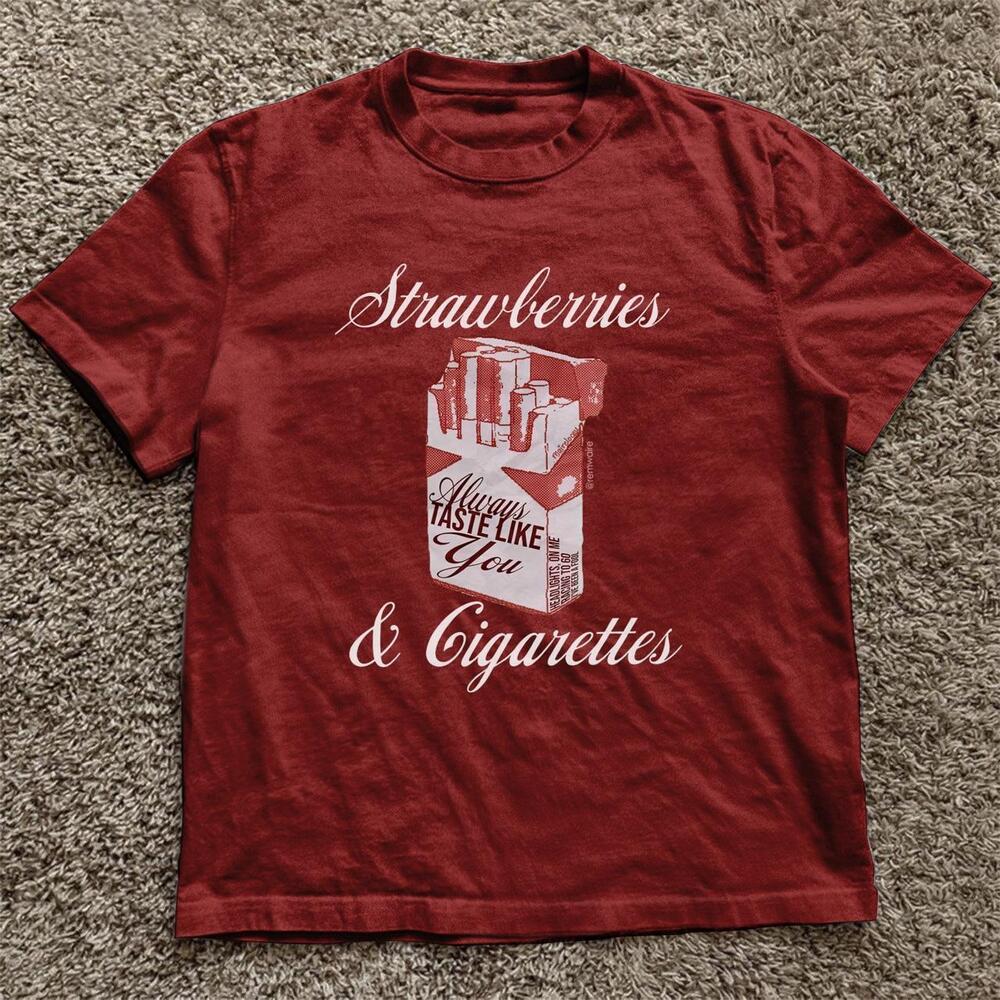 Red Strawberries & C1Garettes T-Shirt